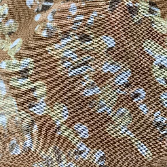 Womens Y2K Sheer Mesh Babydoll Top Sz M Earthy Balloon Long Sleeve Cottage - Picture 11 of 16